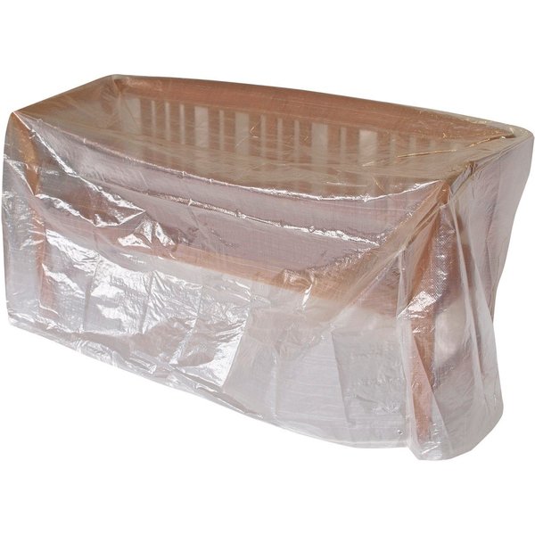 DEGAMO Gartenmöbel-Schutzhülle (1-St), für Gartenbank 3-sitzer 163cm, PE transparent, reißfest und formstabil