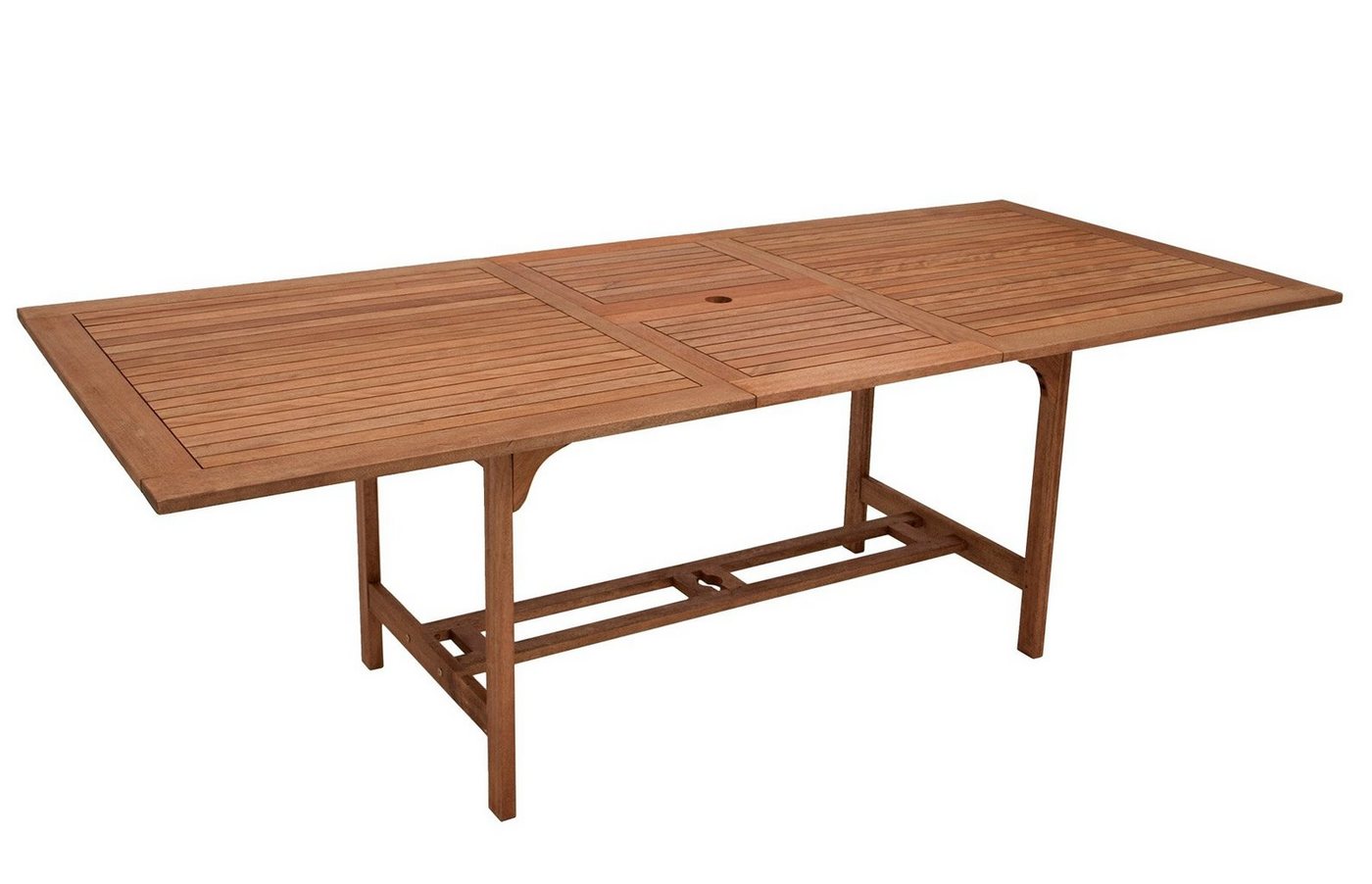 DEGAMO Gartentisch (1-St), rechteckig 180x100cm, ausziehbar auf 230cm, Eukalyptus geölt – Bild 2 von 4