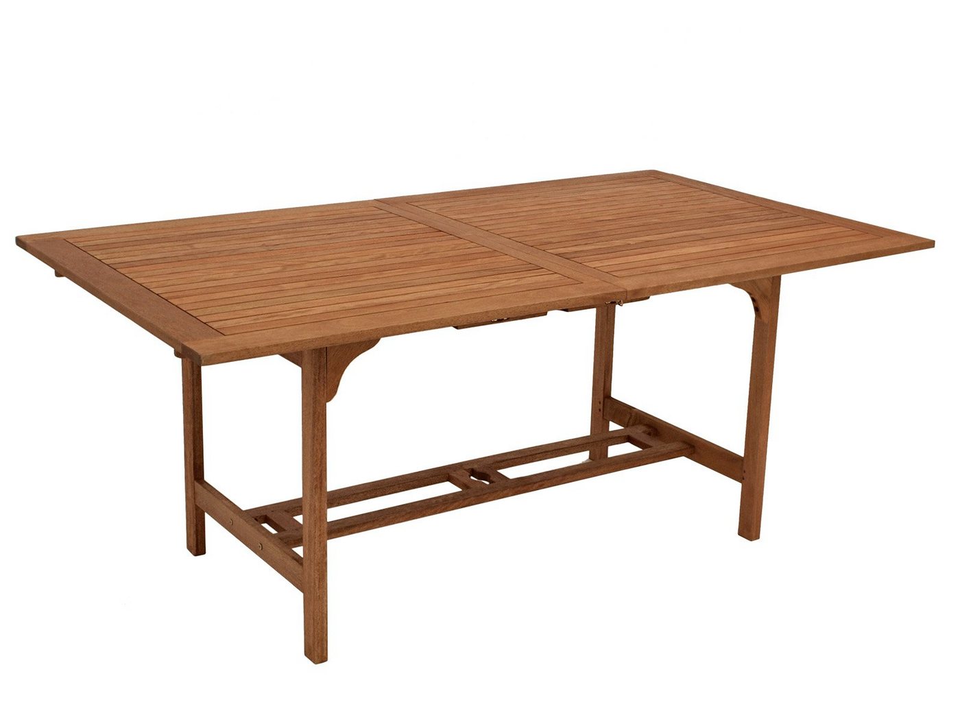 DEGAMO Gartentisch (1-St), rechteckig 180x100cm, ausziehbar auf 230cm, Eukalyptus geölt – Bild 3 von 4