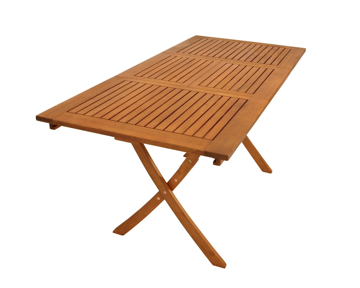 DEGAMO Gartentisch LAGO, 110/160x75cm, klappbar und ausziehbar, Eukalyptus – Bild 3 von 5