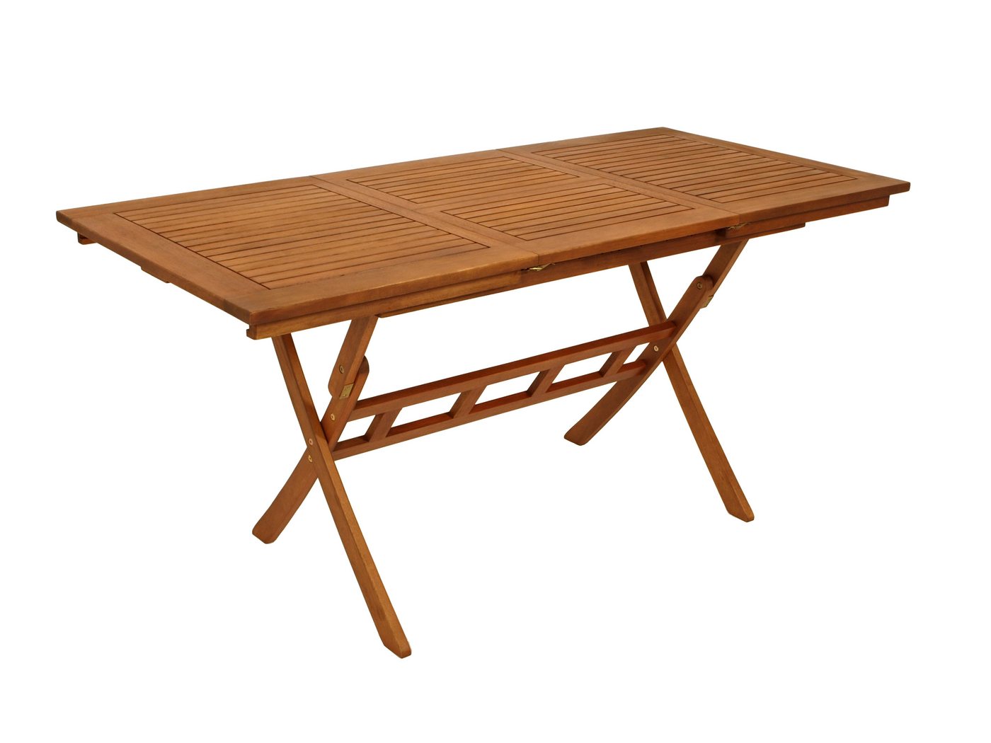 DEGAMO Gartentisch LAGO, 110/160x75cm, klappbar und ausziehbar, Eukalyptus – Bild 4 von 5