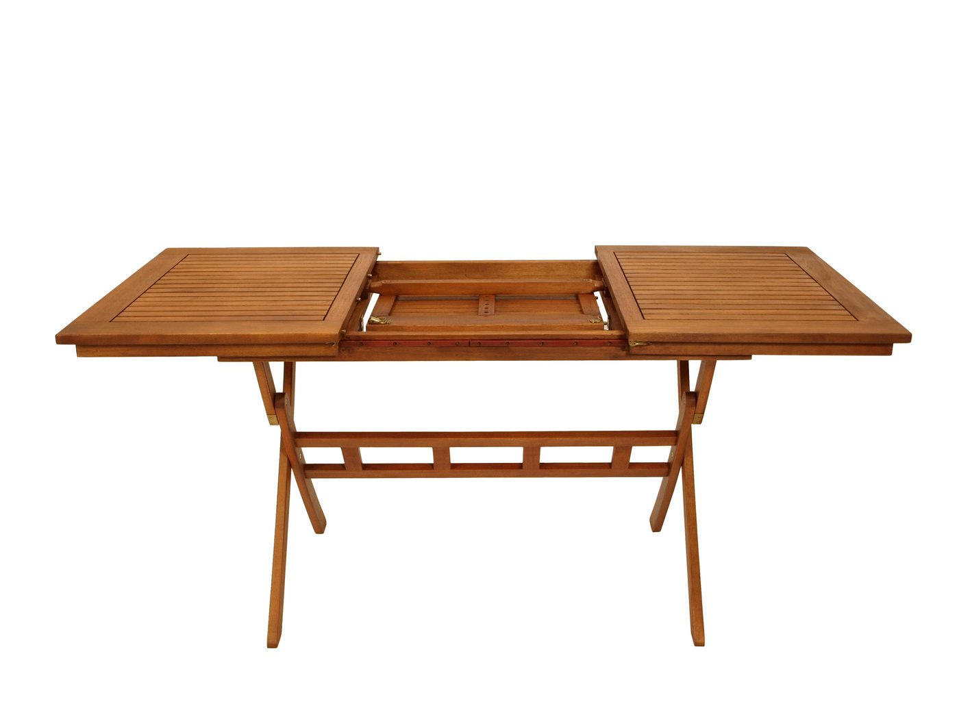 DEGAMO Gartentisch LAGO, 110/160x75cm, klappbar und ausziehbar, Eukalyptus – Bild 5 von 5