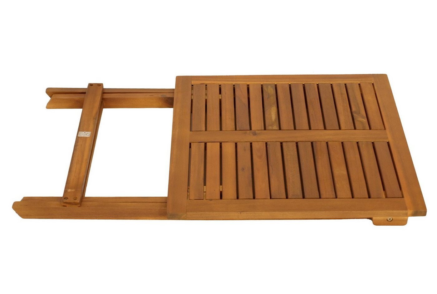 DEGAMO Gartentisch LIMA, quadratisch 60x60cm, Höhe 74cm, Akazie geölt, klappbar – Bild 3 von 4