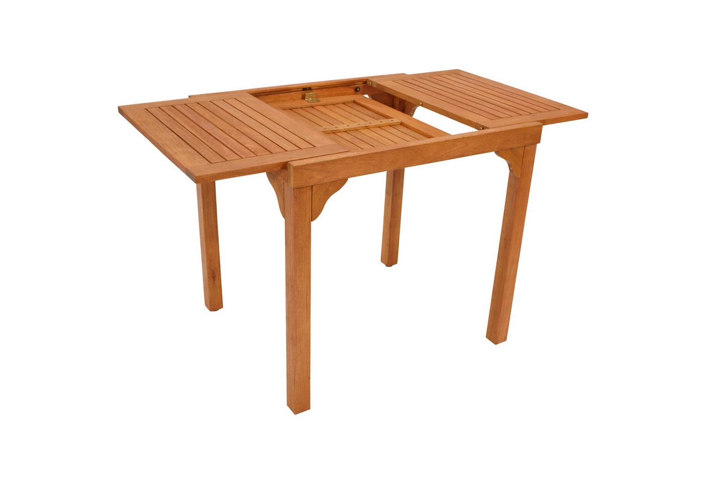 DEGAMO Gartentisch RIO, ausziehbar 80/120x70,5cm, Eukalyptus geölt – Bild 4 von 5