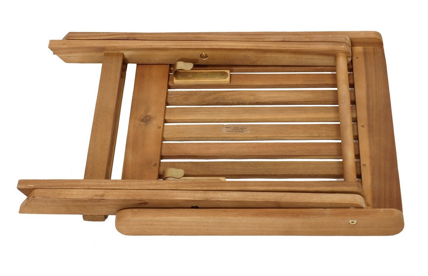 DEGAMO Hocker (1 St), 45x45cm, Höhe 45,5cm, Holz Akazie geölt, klappbar, Innen und Außen – Bild 2 von 3