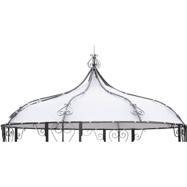 DEGAMO Pavillon-Ersatzdach BURMA, rund 300cm, Polyester PVC-beschichtet weiß, wasserdicht