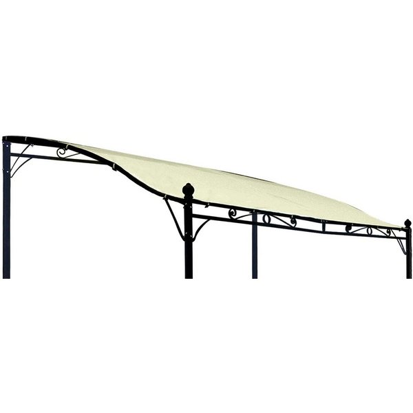 DEGAMO Pavillon-Ersatzdach MANTOVA, 300x250cm, für Anbaupavillon, Polyester PVC-beschichtet ecru
