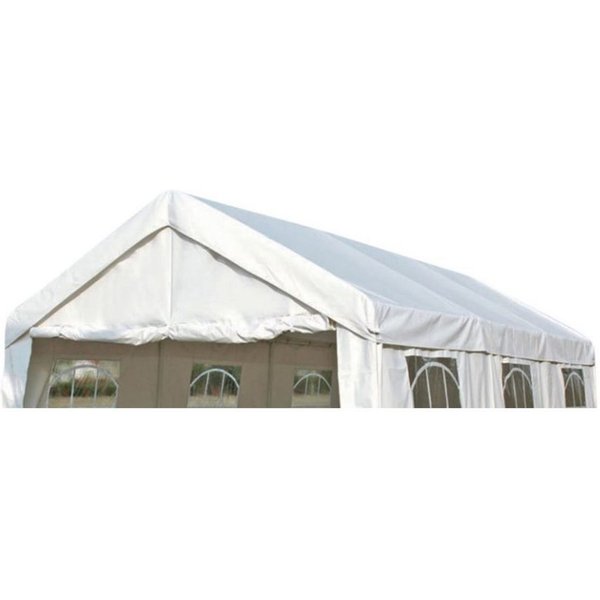DEGAMO Pavillon-Ersatzdach PALMA, 180,00 g/m², für Zelt 3x6 Meter, PE weiss 180g/m², mit Spanngummis