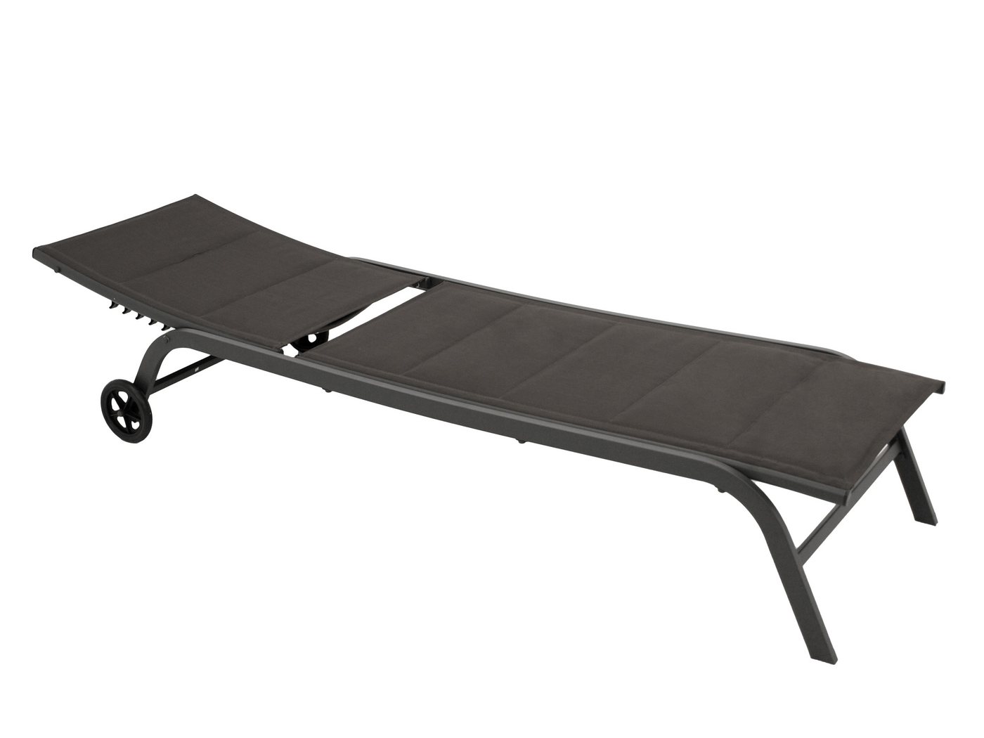 DEGAMO Rollliege RIVA, Metall anthrazit, Bezug Kunstgewebe gepolstert grau, verstellbar – Bild 2 von 5