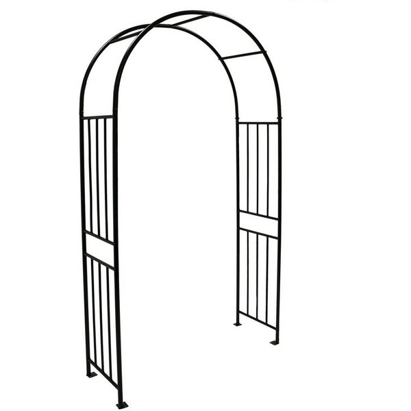 DEGAMO Rosenbogen VERSAILLES, 1 St., Höhe 220, Breite 120cm, Metall schwarz beschichtet, Hammerschlagoptik