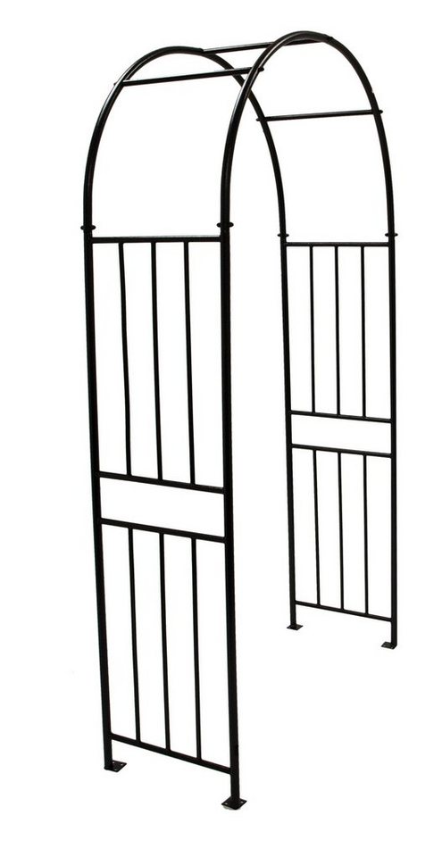 DEGAMO Rosenbogen VERSAILLES, 1 St., Höhe 220, Breite 120cm, Metall schwarz beschichtet, Hammerschlagoptik – Bild 2 von 5