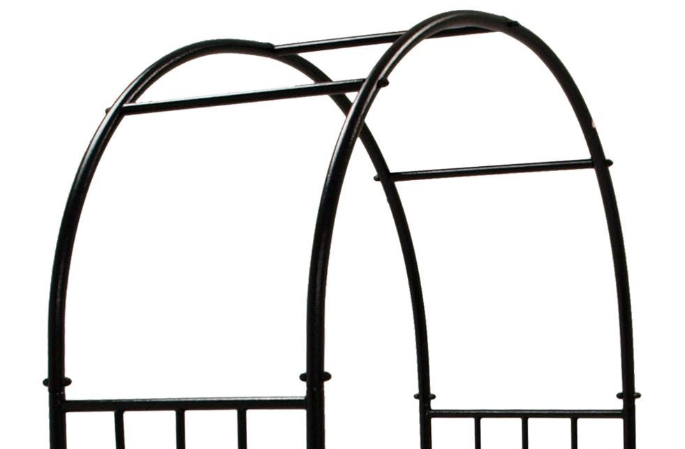 DEGAMO Rosenbogen VERSAILLES, 1 St., Höhe 220, Breite 120cm, Metall schwarz beschichtet, Hammerschlagoptik – Bild 3 von 5
