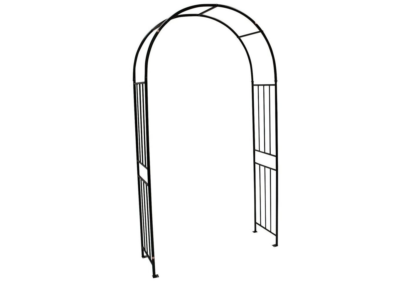 DEGAMO Rosenbogen VERSAILLES, 1 St., Höhe 220, Breite 120cm, Metall schwarz beschichtet, Hammerschlagoptik – Bild 4 von 5