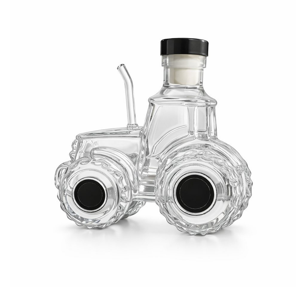 Deggelbam Karaffe Bulldog Traktor Glaskaraffe Förster & Bauer, (Whisky-/Schnapskaraffe, 300ml Fassungsvermögen), Geschenk für Männer, Handwerker & Landwirte – M – Bild 2 von 5