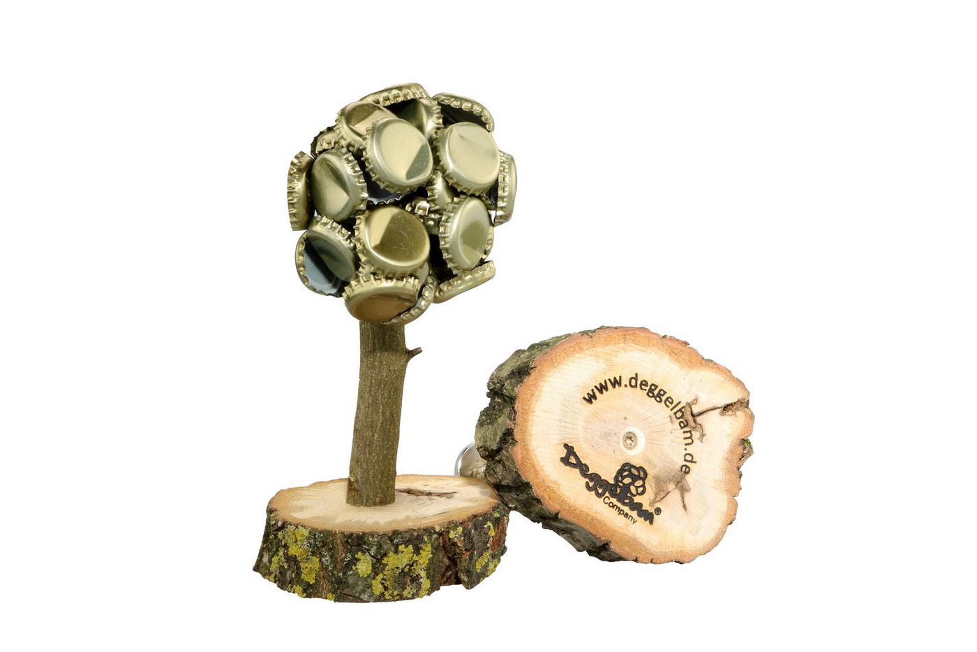 Deggelbam Magnethalter Das Original! Deckelbaum Kronkorkenhalter Magnetbaum (Geburtstagsgeschenk Männergeschenk, Weihnachtsgeschenk Vatertagsgeschenk), Handgema – Bild 4 von 5