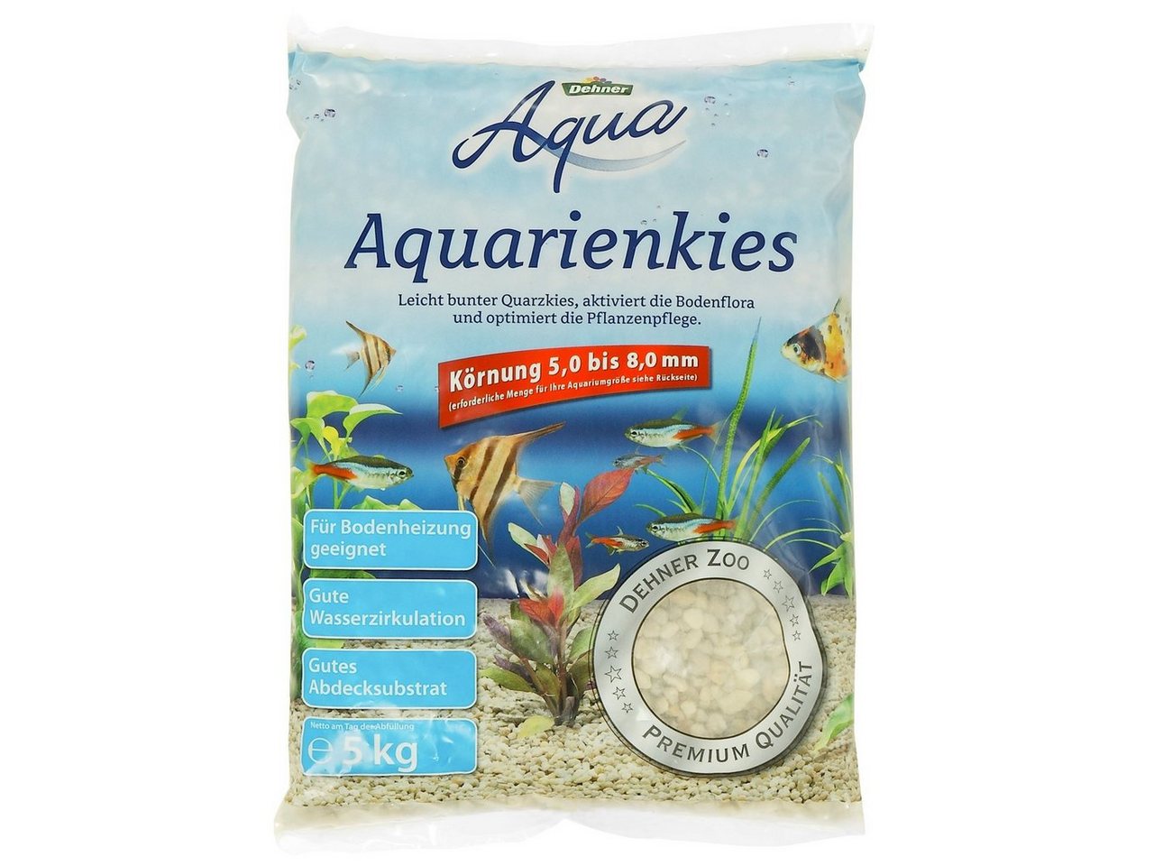 Dehner Aquarienkies Aqua Kies, 3 x 5 kg (15 kg), weiß – Bild 2 von 3