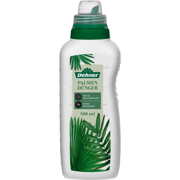 Dehner Blumendünger Palmendünger, hochwertiger NPK-Dünger, 500 ml ca. 100 l, 100 l Gießwasser, Flüssigdünger, organisch mit Spurennährstoffen