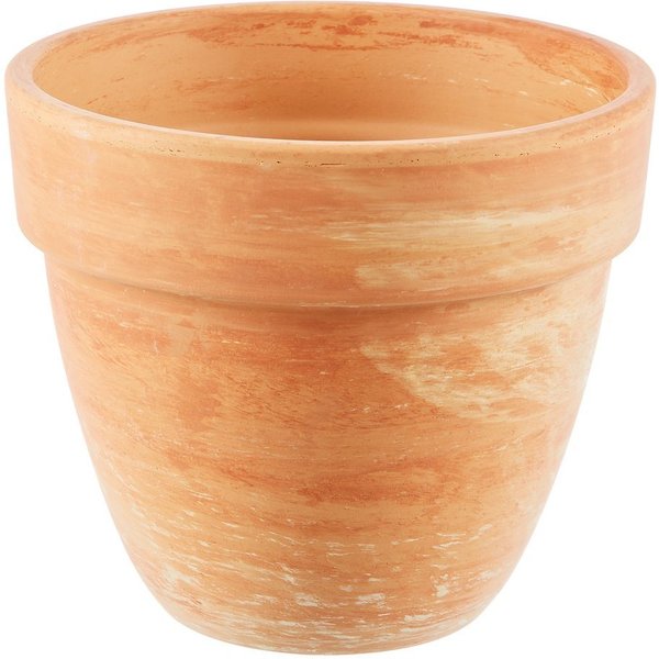 Dehner Blumentopf Levante, Terrakotta, marmoriert, orange