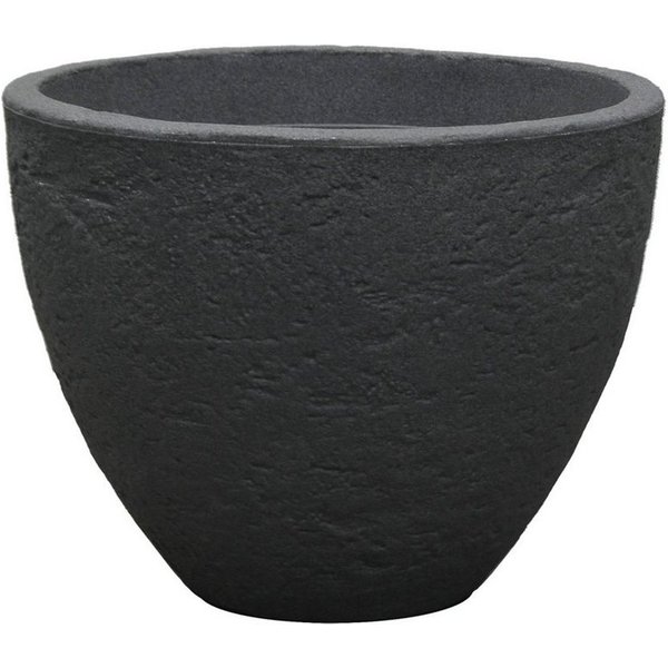 Dehner Blumentopf Pflanztopf Stone, Ø 40/50 cm, Höhe ca. 31/39 cm, robust und leicht, Blumentopf für drinnen und draußen