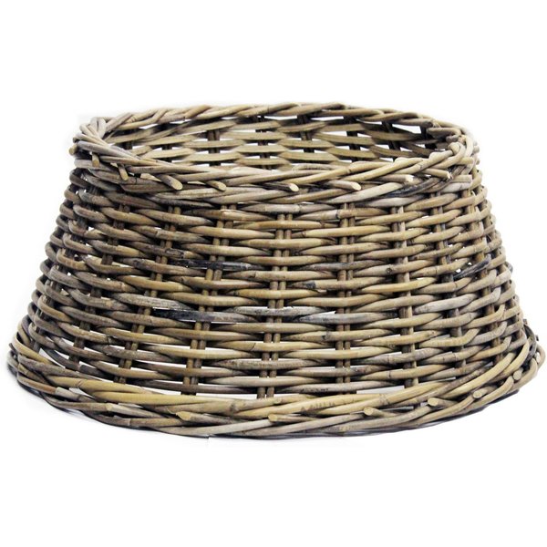 Dehner Christbaumständer Abdeckung für Christbaumständer, Ø 60 x Höhe 26 cm, Rattan, praktische Hülle für Weihnachtsbaumständer