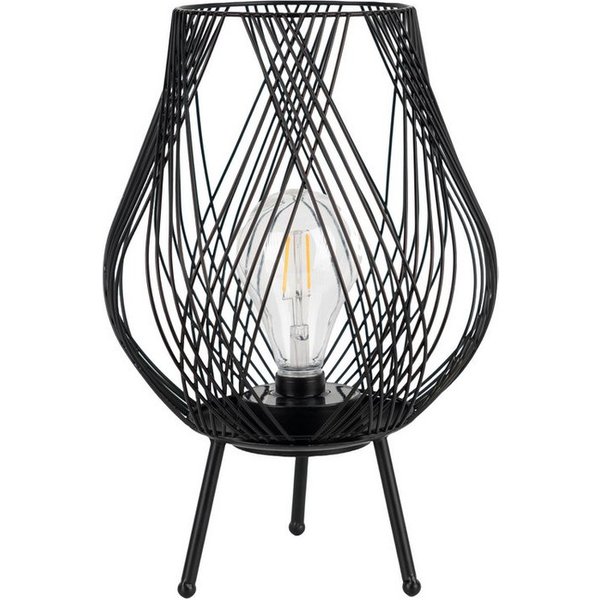 Dehner LED Solarleuchte Romy, LED Gartenlaterne, Solar, Ø22 x H31 cm, Metall, schwarz, Warmweiß, Dämmerungssensor, Solar