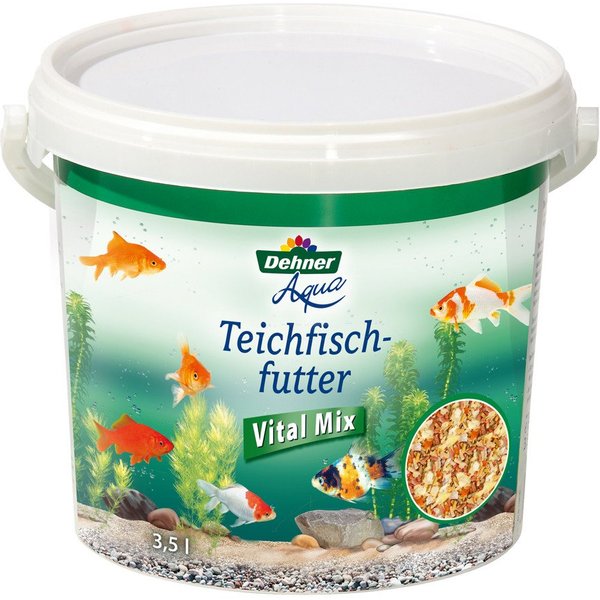Dehner Teichfischfutter Vital Mix, 595 g, Hauptfutter für: Fische, Teichfische, für vitale und gesunde Fische im Gartenteich