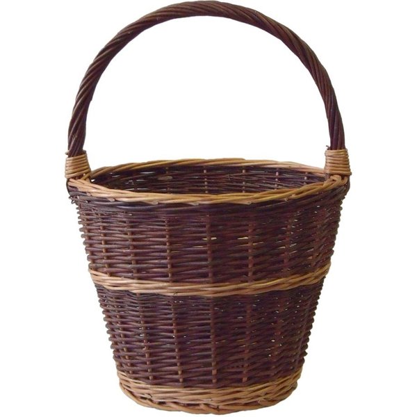 Dehner Weidenkorb Erntekorb mit Tragegriff, Ø 38 cm, Höhe 53 cm, als Erntekorb, Kaminkorb oder zur Dekoration geeignet