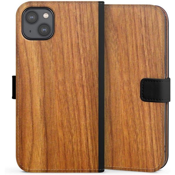 DeinDesign Handyhülle Holzoptik Lärche Holz Lärche, Apple iPhone 14 Plus Hülle Flip Case Klapphülle Handytasche Leder