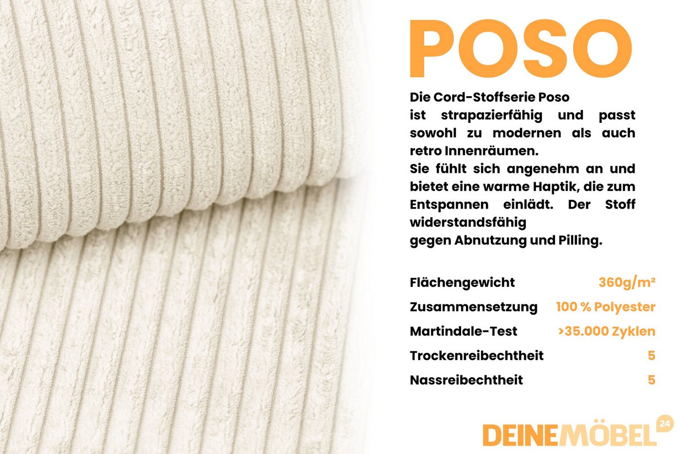 Deine Möbel 24 Boxspringbett LON IV Boxspring Komplettbett Polsterbett Bonellfederkernmatratzen (Cord Beige Creme Grau Dunkelgrau Graphit Schwarz, 1-St., Boxbet – Bild 4 von 5