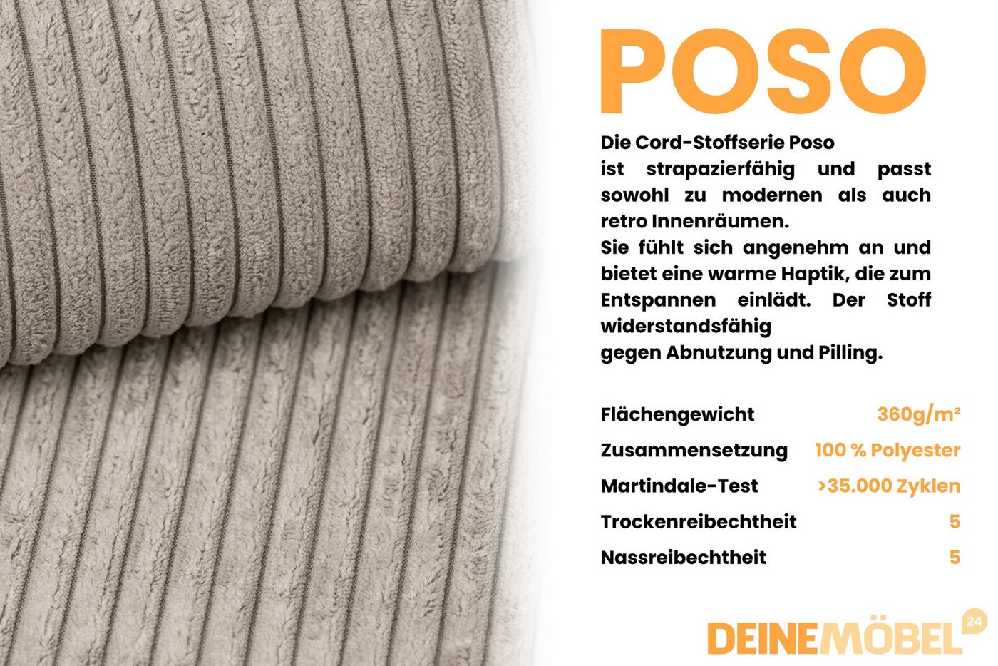 Deine Möbel 24 Boxspringbett LON IV Boxspring Komplettbett Polsterbett Bonellfederkernmatratzen (Cord Beige Creme Grau Dunkelgrau Graphit Schwarz, 1-St., Boxbet – Bild 4 von 5