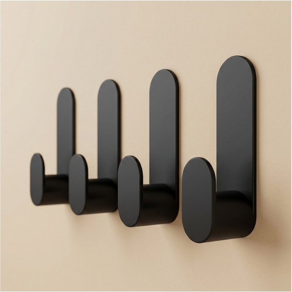 DEKAZIA Deckenhaken selbstklebend, Handtuchhaken, Klebehaken ohne Bohren mit Klebepads, Flur, Schlafzimmer, Bad, Garderobe, Wohnzimmer, Toilette, Küche, WC, Bad
