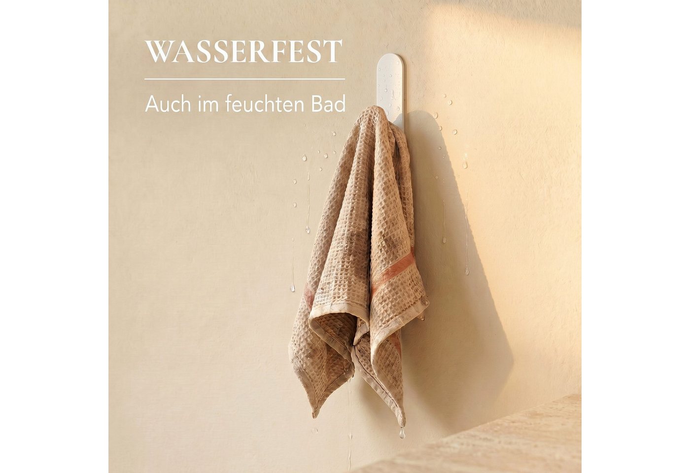 DEKAZIA Deckenhaken selbstklebend, Handtuchhaken, Klebehaken ohne Bohren mit Klebepads, Flur, Schlafzimmer, Bad, Garderobe, Wohnzimmer, Toilette, Küche, WC, Bad – Bild 4 von 5