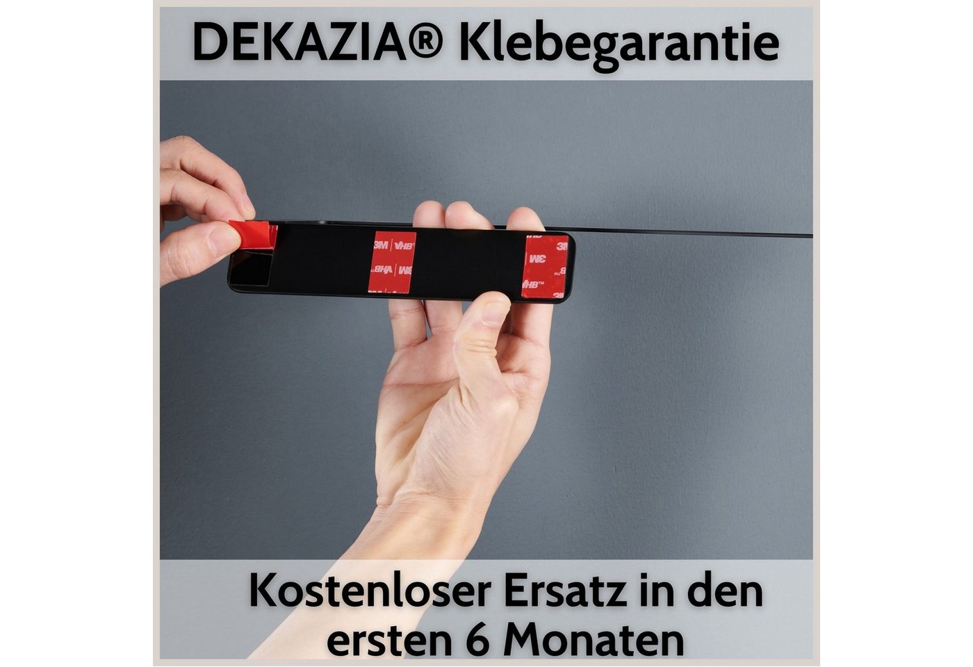 DEKAZIA Küchenrollenhalter ohne Bohren, Selbstklebender Papierrollenhalter Küche, (inkl. Klebeset, zwei Farben Schwarz-matt / Edelstahl gebürstet), Küchenpapier – Bild 3 von 5
