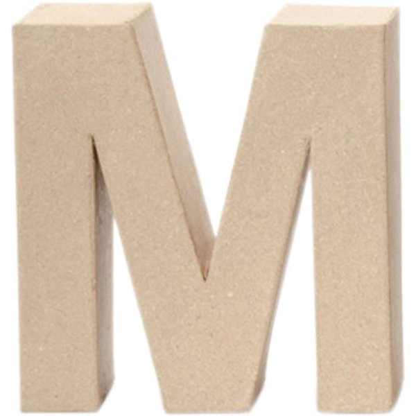 Glorex Deko-Buchstaben Glorex Papp-Buchstabe M 17,5 x 5,5 cm
