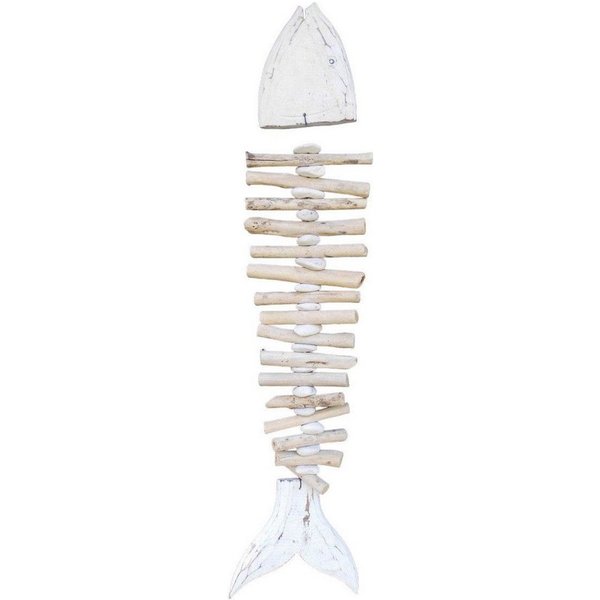 Deko-Impression Dekohänger Großer Hänger Fisch Fischgräte Girlande Treibholz maritime Deko 80 cm (1 St)