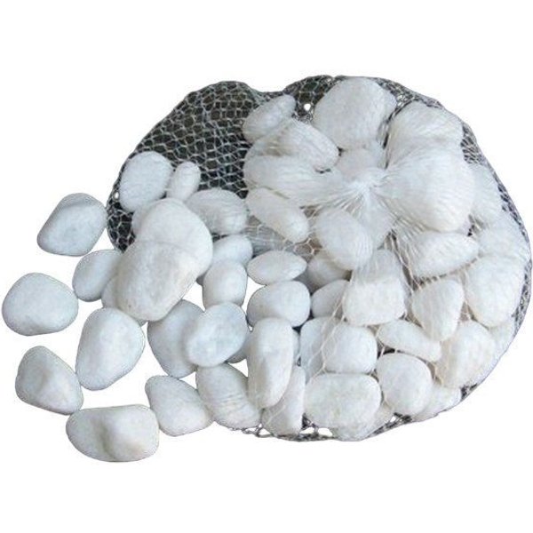 Deko-Impression Dekosteine 1 Kilo Flusssteine, Dekosteine, Zierkies, Flusskiesel, weiss, 2-4 cm, (1-St)