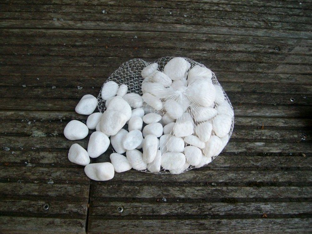 Deko-Impression Dekosteine 1 Kilo Flusssteine, Dekosteine, Zierkies, Flusskiesel, weiss, 2-4 cm, (1-St) – Bild 2 von 3