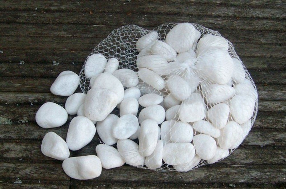 Deko-Impression Dekosteine 1 Kilo Flusssteine, Dekosteine, Zierkies, Flusskiesel, weiss, 2-4 cm, (1-St) – Bild 3 von 3