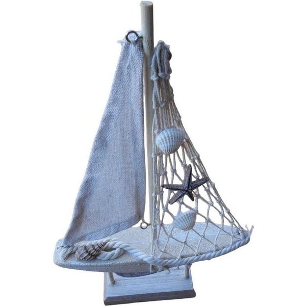 Deko-Impression Segelboot Segelboot Segelschiff mit Takelage. Maritimes Deko-Objekt Holz 27 cm, (1-St)