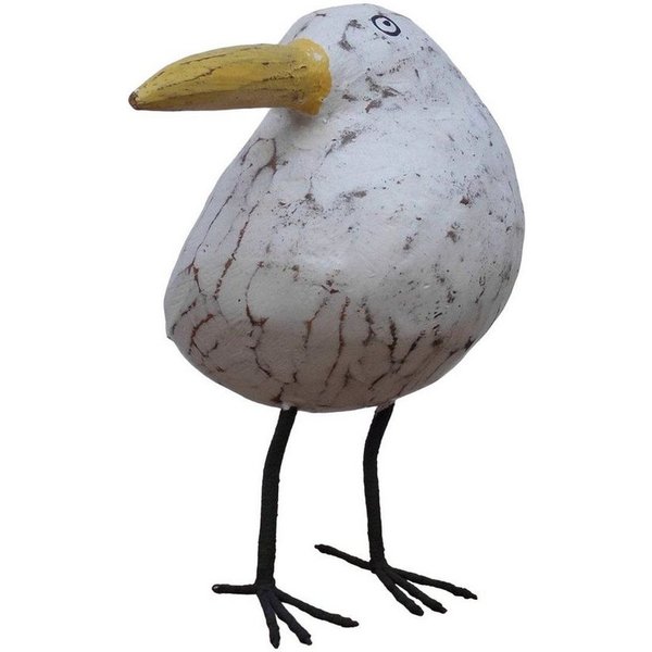 Deko-Impression Tierfigur Freche, witzige Möwe Statue maritimes Deko-Objekt Holz Handarbeit (1 St)