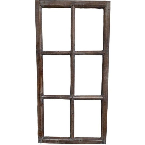 Deko-Impression Wanddekoobjekt Fenster Sprossenfenster Bilderrahmen Wanddekoration Holz braun 85 x 43 (1 St)