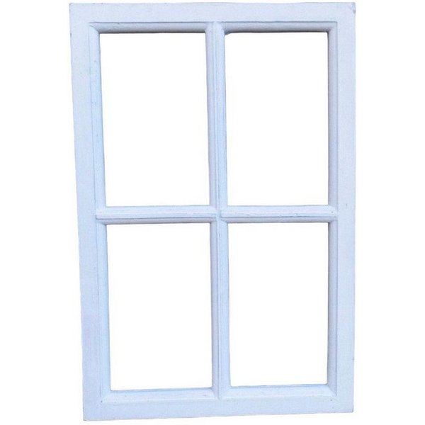 Deko-Impression Wanddekoobjekt Fenster Sprossenfenster Bilderrahmen Wanddekoration Holz weiss 60 x 40 (1 St)