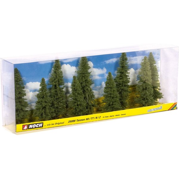 NOCH Dekobaum NOCH Tannen, 9 Stück, ca. 8-12 cm für Modellbau, i