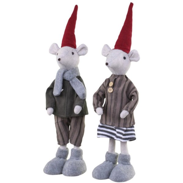 Chic Antique Dekofigur Chic Antique Asger & Agnes Weihnachtsmaus stehend 2er Set