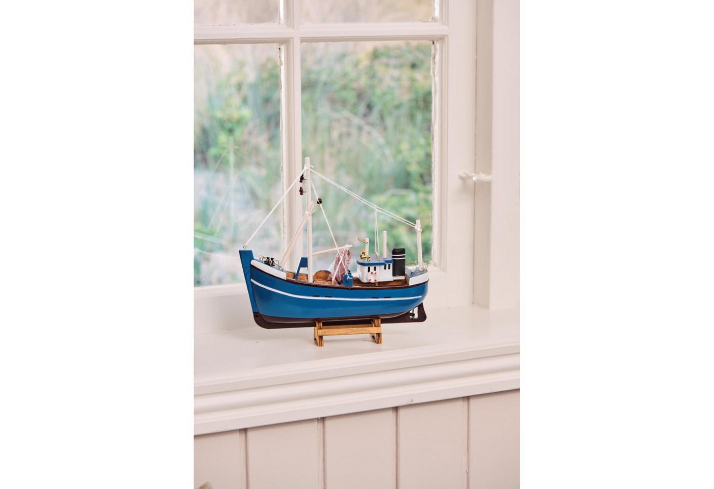 Ib Laursen Dekofigur Ib Laursen Kutter Schiff Blau (23,5x6,7x23cm) – Bild 2 von 3