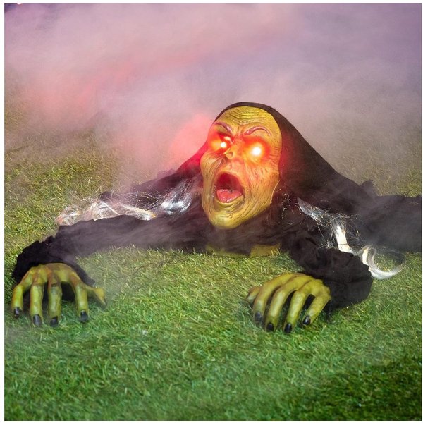 JOYIN Dekofigur JOYIN Zombie Bodendurchbrecher mit Geräusch & blinkenden Augen Deko