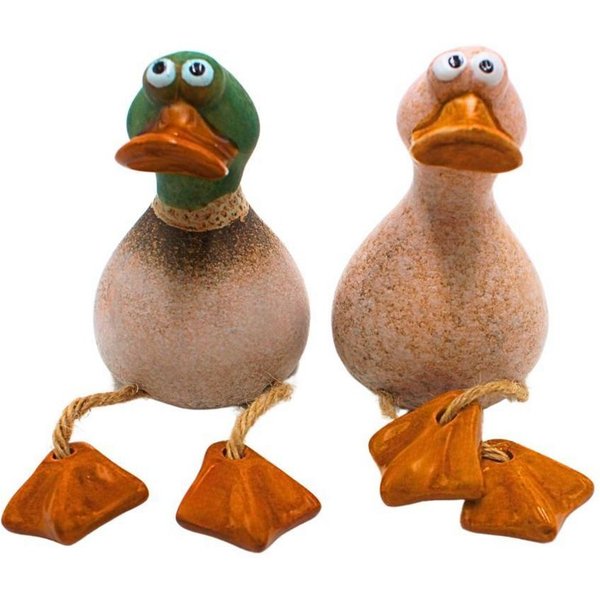 Dekohelden24 Gartenfigur Dekoenten in verschiedenen Varianten, (2 St), mattes Finish, naturgetreue Form, vielseitig platzierbar