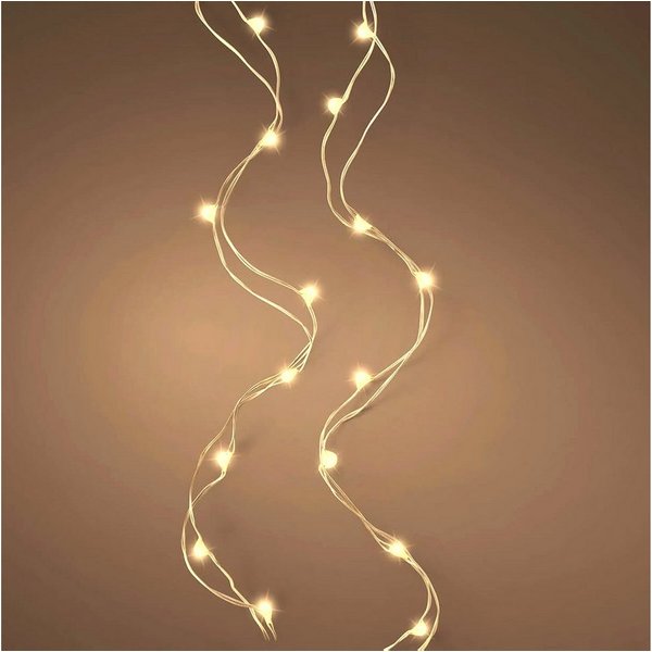 Lumineo Dekokranz LUMINEO LED Micro-Lichterkette indoor batteriebetrieben Länge 95 cm 20