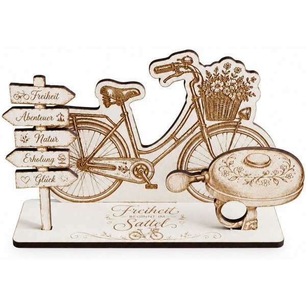 Dekolando Geschenkkarte Geldgeschenk Fahrrad mit Klingel Geschenkidee für Radfahrer 15 x 8 cm