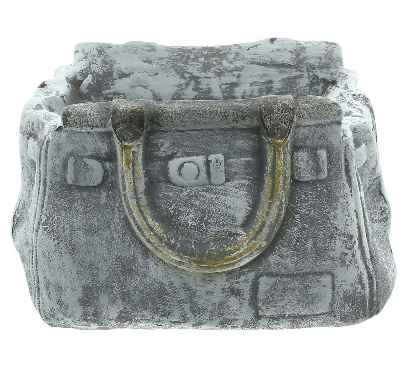 Dekoleidenschaft Blumentopf "Handtasche" in Stein Optik, Pflanztopf in Taschenform, Pflanzgefäß (1 St), Gartendeko für Draußen, Pflanzschale, Blumenschale, Über – Bild 2 von 5